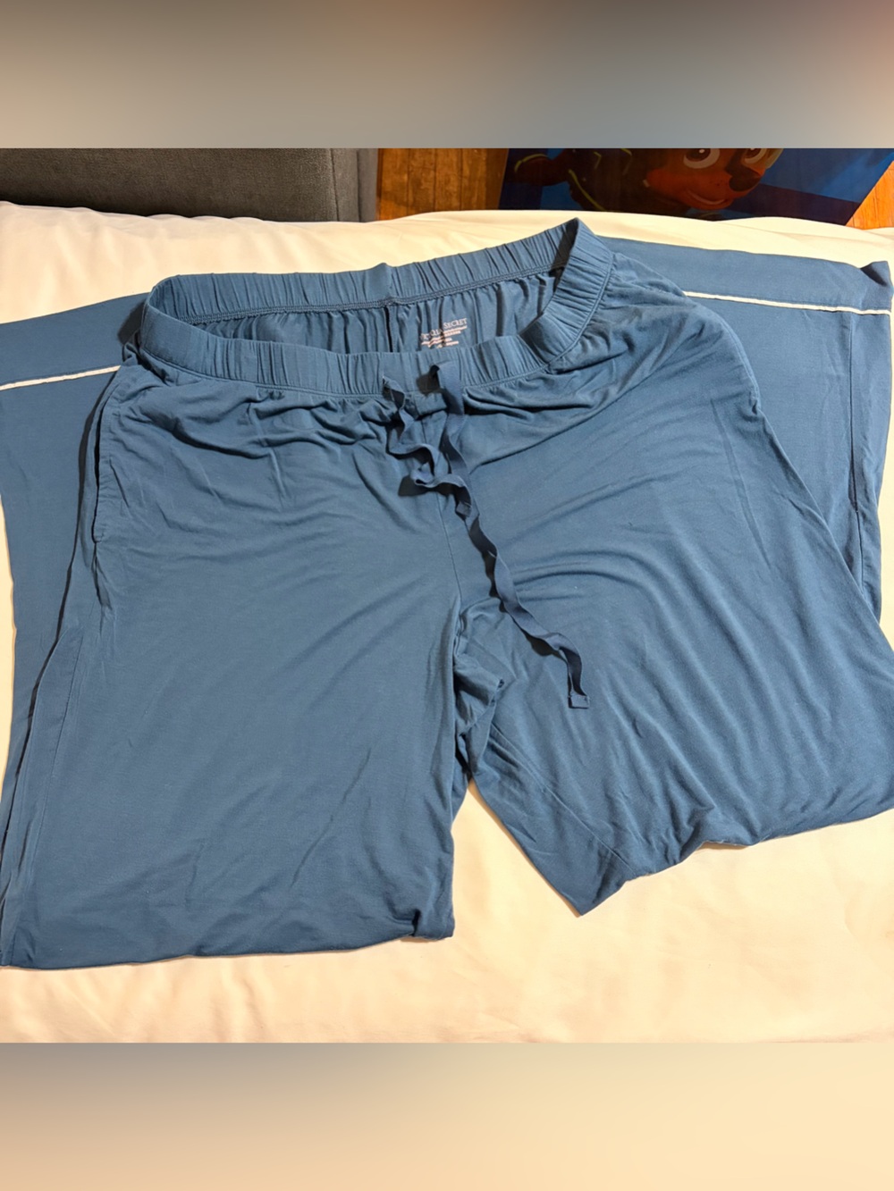 Victoria's Secret Blue Lounge Pajama Pants with Drawstring